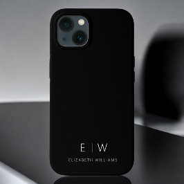 Klassisk Elegant Modern Minimalist Monogram Namn