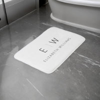 Klassisk Elegant Modern Minimalist Monogram Namn