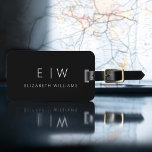 Klassisk Elegant Modern Minimalist Monogram Namn Bagagebricka<br><div class="desc">Öka din resupplevelse med vår klassiska Elegant Modern Minimalist Monogram Luggage Tag-kod. Detta noggrant designade tillbehör kombinerar sömlöst elegans med contemporaryns minimalism, och ser till att ditt bagage är sofistikerat. Den här bagagetaggen är utformad med precision och noggrannhet. Den är mer än bara en praktisk artikel. Den är en personlig...</div>