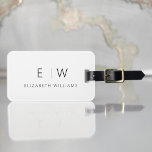 Klassisk Elegant Modern Minimalist Monogram Namn Bagagebricka<br><div class="desc">Öka din resupplevelse med vår klassiska Elegant Modern Minimalist Monogram Luggage Tag-kod. Detta noggrant designade tillbehör kombinerar sömlöst elegans med contemporaryns minimalism, och ser till att ditt bagage är sofistikerat. Den här bagagetaggen är utformad med precision och noggrannhet. Den är mer än bara en praktisk artikel. Den är en personlig...</div>