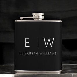Klassisk Elegant Modern Minimalist Monogram Namn Fickplunta