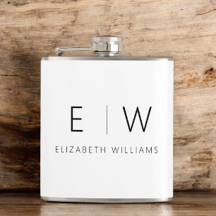 Klassisk Elegant Modern Minimalist Monogram Namn Fickplunta