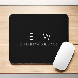 Klassisk Elegant Modern Minimalist Monogram Namn Musmatta