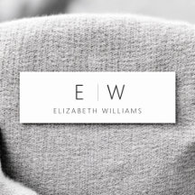Klassisk Elegant Modern Minimalist Monogram Namn