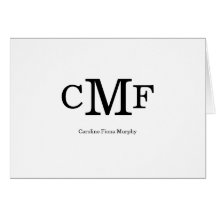 Klassisk Elegant Modern Simple 3 Monogram Initial