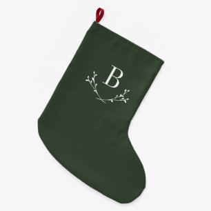 Klassisk Elegant Monogram - stor julklapp Julstrumpa