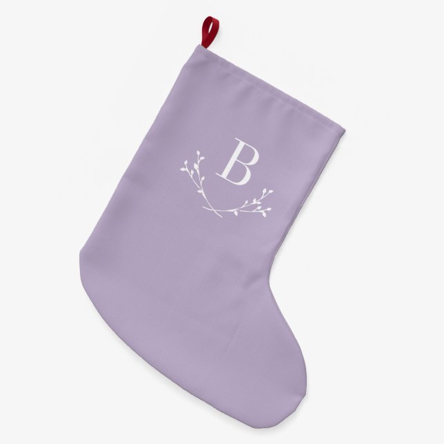 Klassisk Elegant Monogram - stor julklapp Stor Julstrumpa (Framsidan (Hängande))