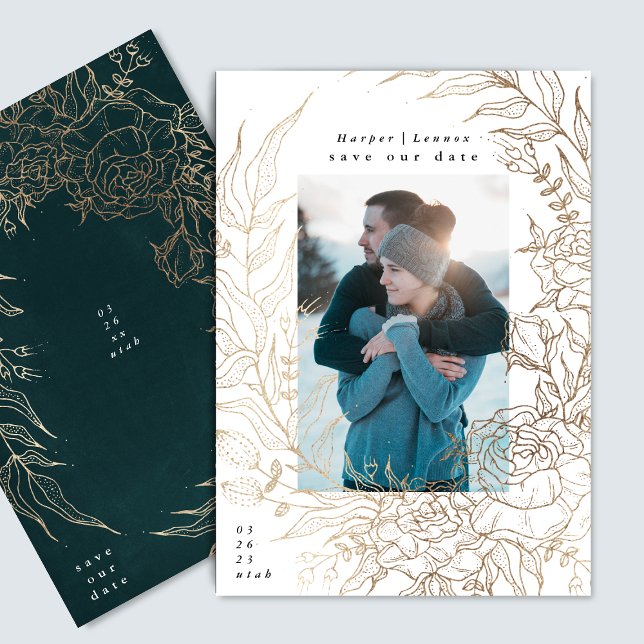 Klassisk Elegant och modern Guld Elegant andedräkt Spara Datumet (Skapare uppladdad)