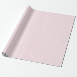 Klassisk Elegant Pastel Rosa and White Polka dots Presentpapper