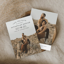 Klassisk Elegant Photo Bröllop Spara Datumet