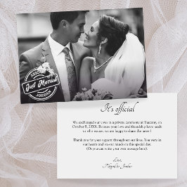 Klassisk elegant precis giftermålsfoto  meddelande