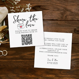 Klassisk Elegant  QR-koden för Kärlek Tilläggskort