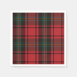 Klassisk Elegant Red Tartan-Helgdag Pappersservett