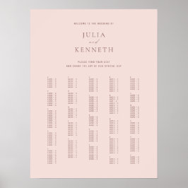 Klassisk Elegant Ro Alfabetisk Bröllop Poster