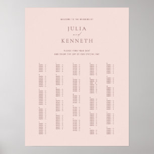 Klassisk Elegant Ro Alfabetisk Bröllop Poster