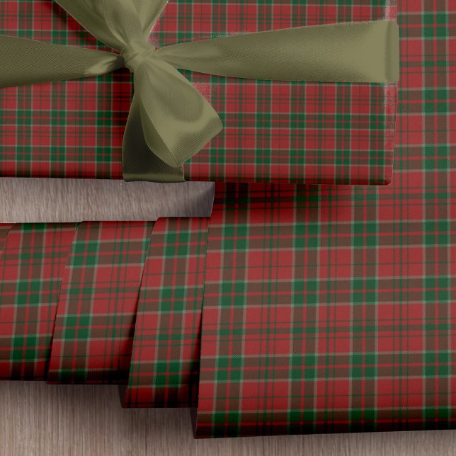 Klassisk elegant röd rutig tartan julpresent presentpapper (Skapare uppladdad)