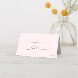 Klassisk Elegant Rosa Chic Bröllop Placeringskort