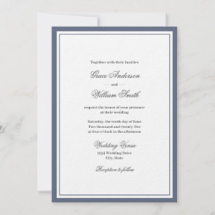 Klassisk Elegant Script Families-bröllopsinbjudan Inbjudningar