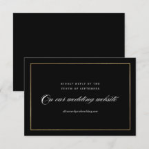 Klassisk Elegant Skrift Guld Bröllopswebbplats