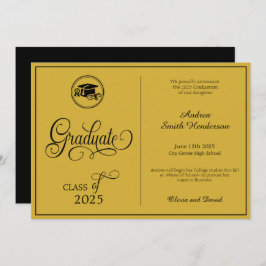 Klassisk Elegant, skript utan foto Studenten Meddelande