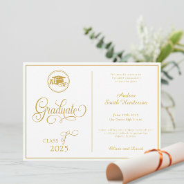 Klassisk Elegant, skript utan foto Studenten Meddelande