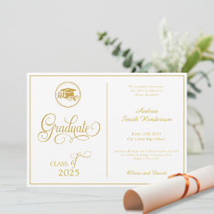 Klassisk Elegant, skript utan foto Studenten Meddelande