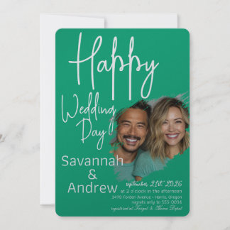 Klassisk Elegant Skriptbröllopsinbjudan Inbjudningar