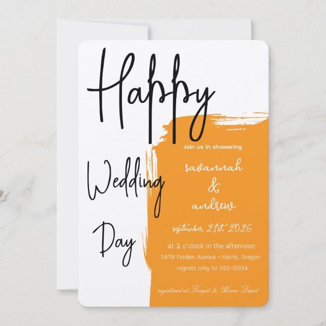 Klassisk Elegant Skriptbröllopsinbjudan Inbjudningar (Framsida)