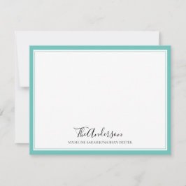 Klassisk Elegant Skriptfamilj, skalruta Gräns Anteckningskort