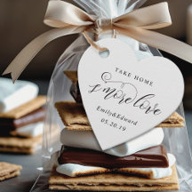 Klassisk Elegant S'mores Hjärtformad Bröllop