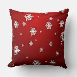 Klassisk Elegant Snowflake Mönster Red-jul Kudde