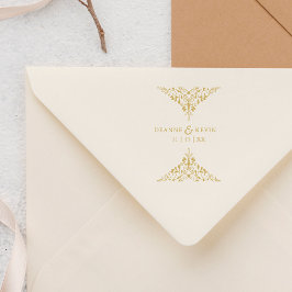 Klassisk Elegant Sofistikerad Bröllop Ornament Stämpel