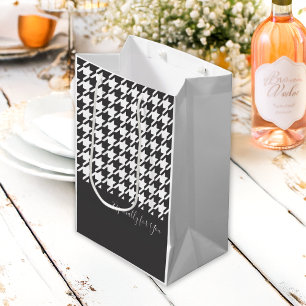 Klassisk Elegant, svart och vit houndstooth