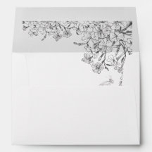 Klassisk Elegant Svart Vit Blommig Bröllop