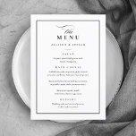 Klassisk Elegant Svarta och vita Bröllop Meny<br><div class="desc">Den här klassiska Elegant bröllop-menyn är enkel och mångsidig. Den har en svart och vit chic med ett monogram,  skriptdetaljer,  enkelt ram och formell redigerbar . Klicka på knappen Redigera om du vill anpassa designen.</div>