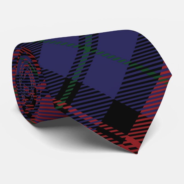 Klassisk Elegant Tartan Slips (Rullad)