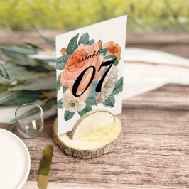 Klassisk Elegant Typografi Bröllop Bordsnumren