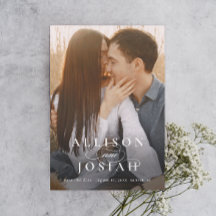 Klassisk Elegant Typografi Namn Photo Bröllop