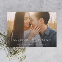 Klassisk Elegant Typografi Namn Photo Bröllop