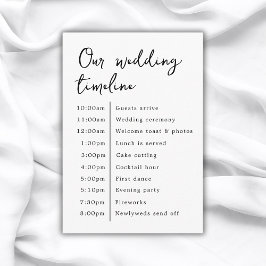 Klassisk Elegant vår Bröllop-tidslinje Tilläggskort