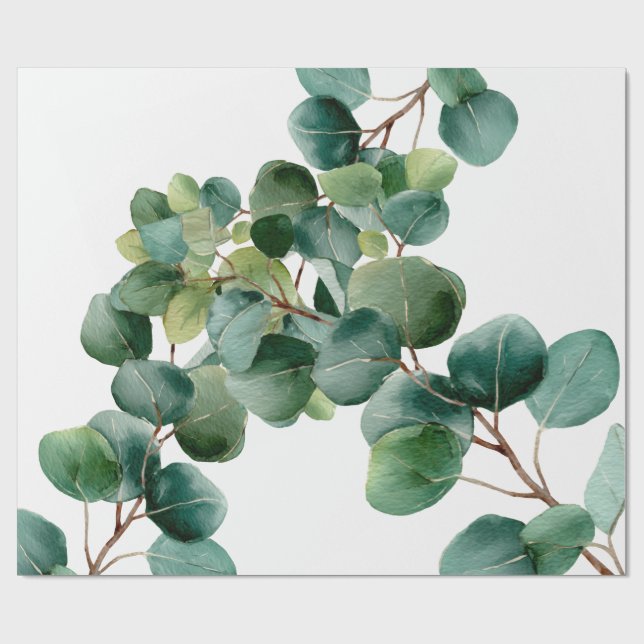 Klassisk Elegant Vintage vattenfärg  Presentpapper (Platt)