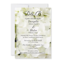 Klassisk Elegant Vit Hydrangea Monogram