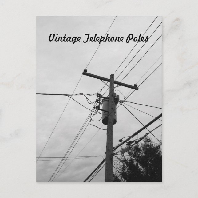 Klassisk elektrisk infrastruktur vykort (Framsida)