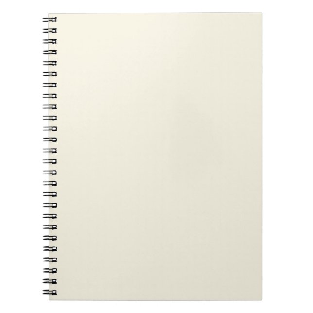 Klassisk Elfenben Enfärgad Minimalistisk Anteckningsbok (Framsidan)