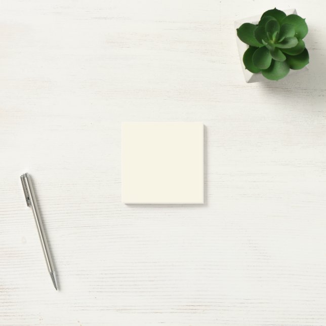 Klassisk Elfenbensvit Enfärgad Minimalistisk  Post-it Block (Kontor)