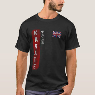 Klassisk England Karate engelsk brittisk flagga Ky T Shirt