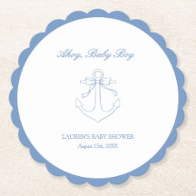 Klassisk Enkel Ahoy Baby Pojke Elegant Dusj