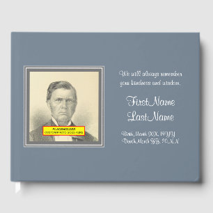 Klassisk, enkel begravningsbok gästböcker