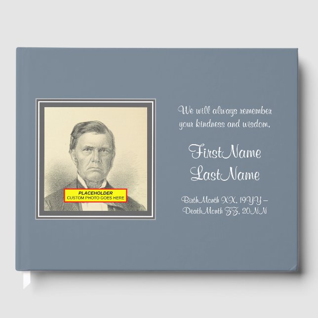 Klassisk, enkel begravningsbok gästböcker (Framsida)