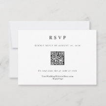 Klassisk Enkel Elegant Modern Bröllops QR-kod